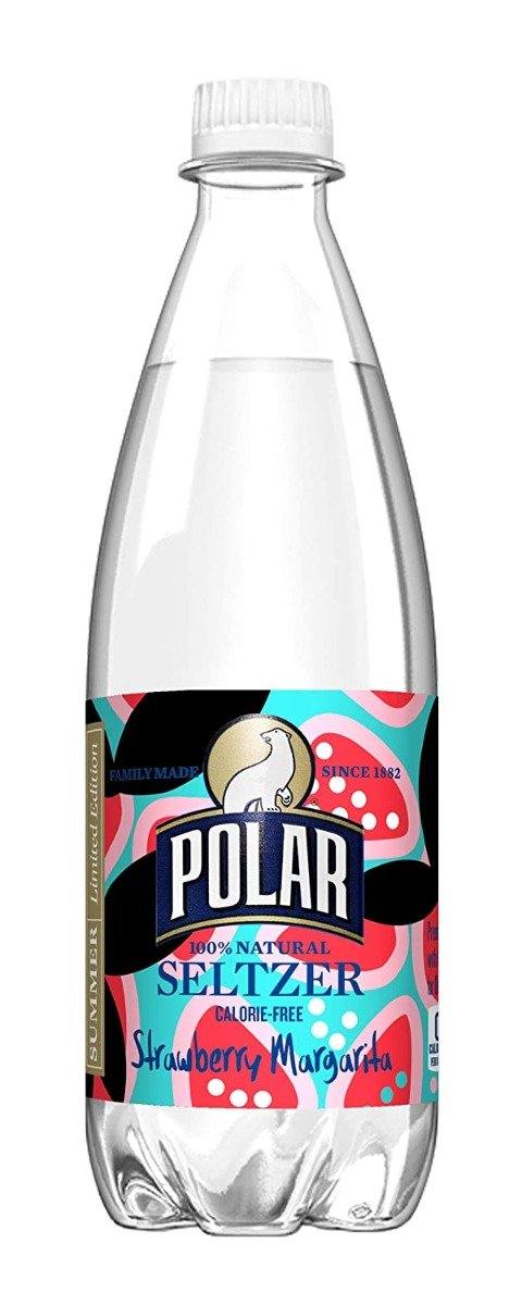 Polar Seltzer Strawberry Margarita Limited Summer Edition Seltzer Water 20oz Bottles (Pack of 24) - Oasis Snacks