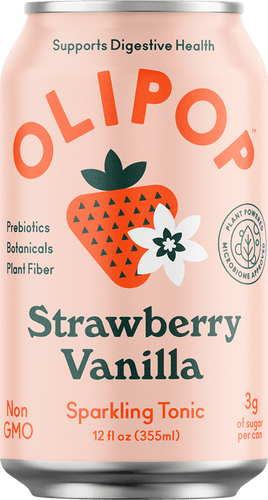 OLIPOP 12oz STRAWBERRY VANILLA - Oasis Snacks