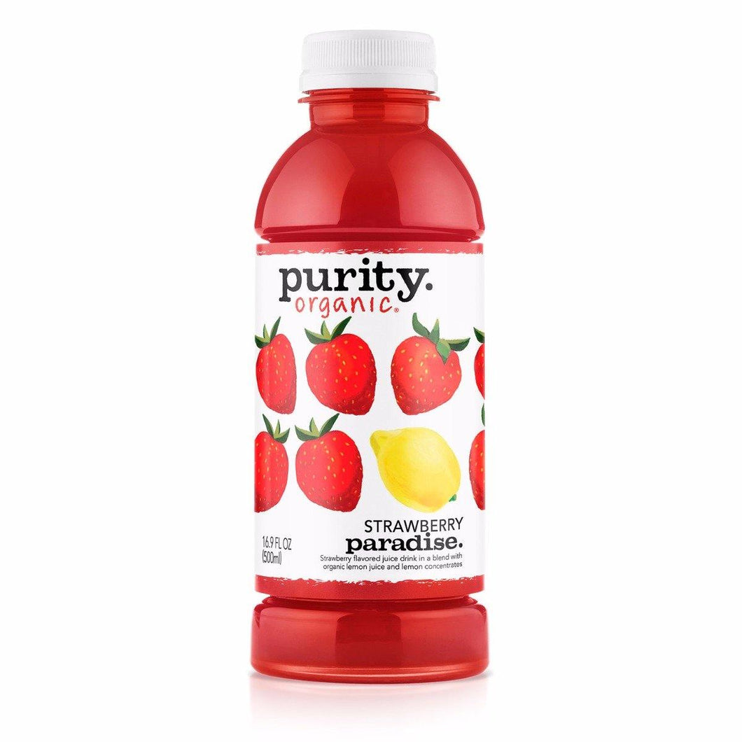 Purity Organic Juice Drink, Strawberry Paradise, 16.9 Ounce (Pack of 12) - Oasis Snacks