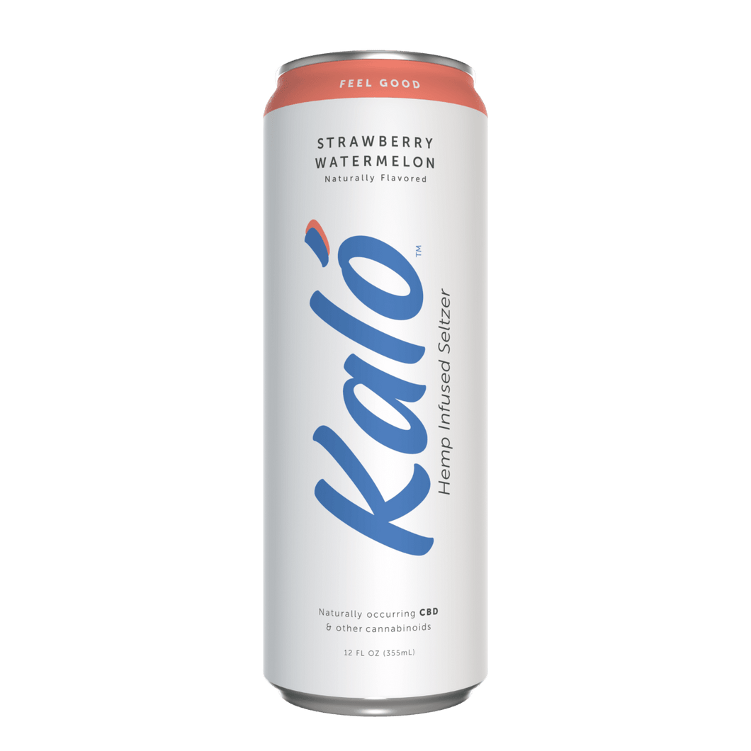 Kalo Seltzer Water, Strawberry Watermelon, 12 oz (Pack of 12) - Oasis Snacks