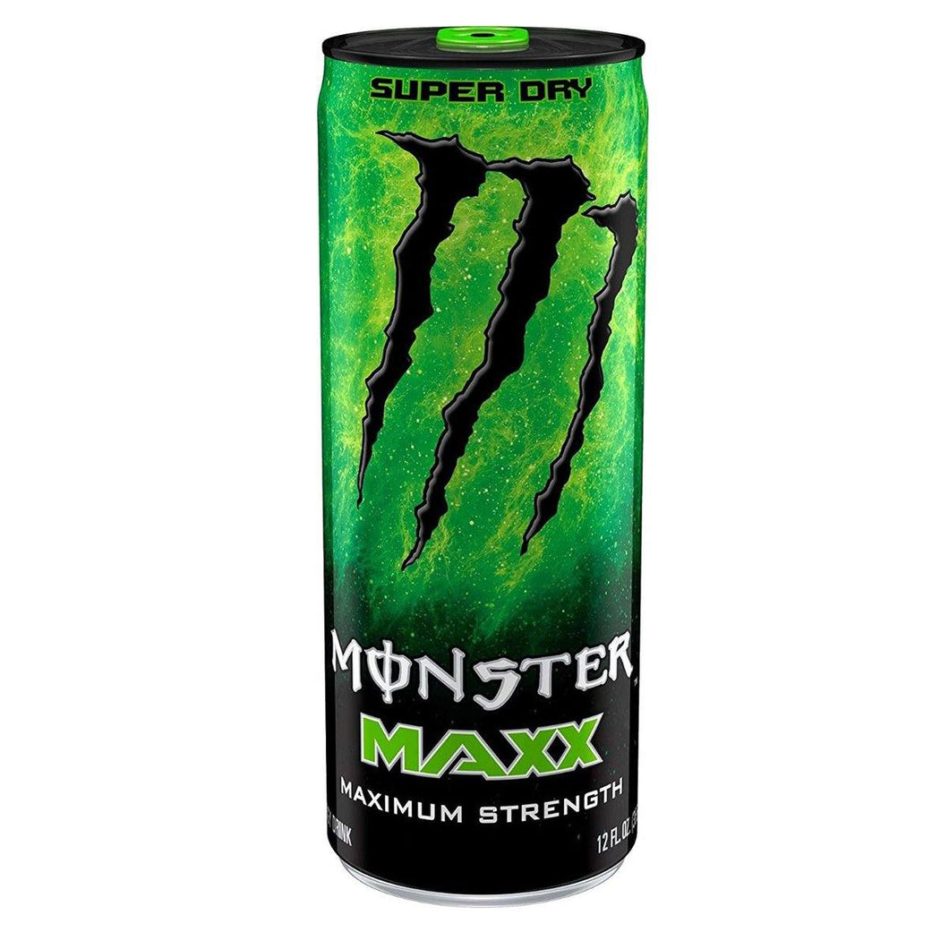 Monster Energy MAXX, Super Dry, Maximum Strength, 12 Ounce (Pack of 12) - Oasis Snacks