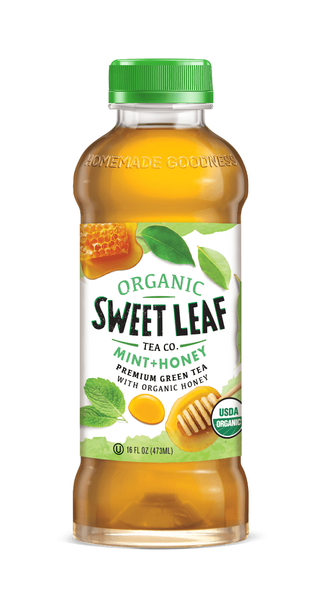 Sweet Leaf Mint & Honey Green Tea, 16 Fl Oz Bottles (Pack of 12) - Oasis Snacks