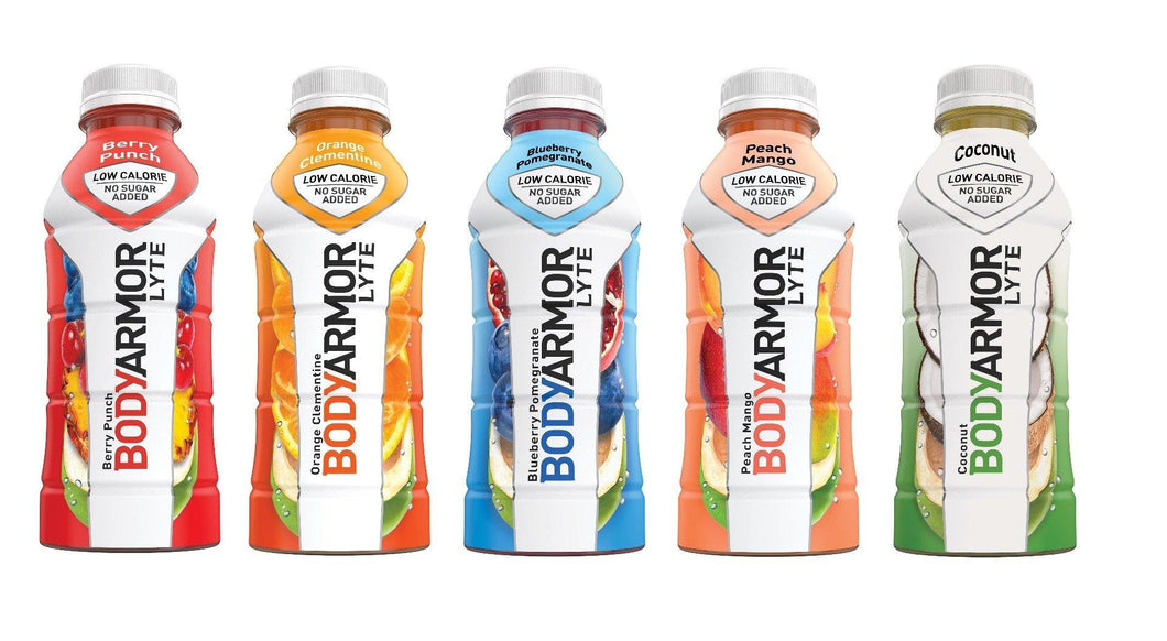 Bodyarmor Electrolyte LYTE Superdrink, 5 Flavor Variety Pack, 16 oz (Pack of 5) - Oasis Snacks