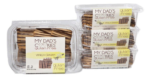 My Dad's Cookies, Gluten and Dairy Free, Vanilla Graham Cookie, 6 oz (Pack of 3) - Oasis Snacks