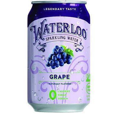 Waterloo Sparkling Water, Grape, 12oz - Multi Pack - Oasis Snacks